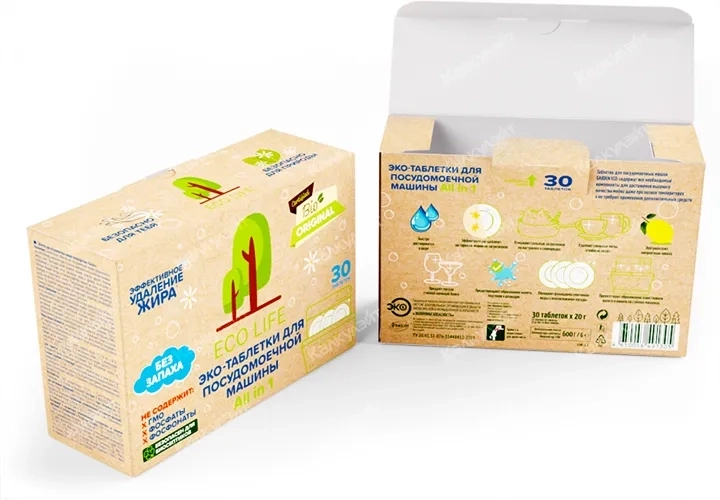 Коробка под таблетки для посудомоечных машин 200*50*150 мм на заказ – фото