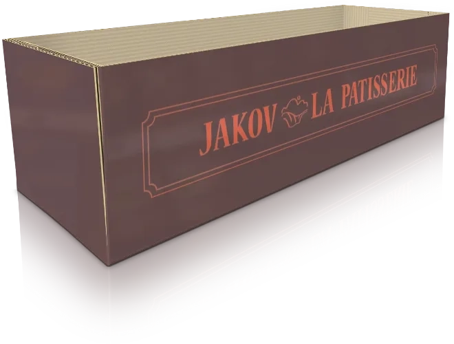 Коробка для кондитерских изделий конструкции поддон на заказ – фото