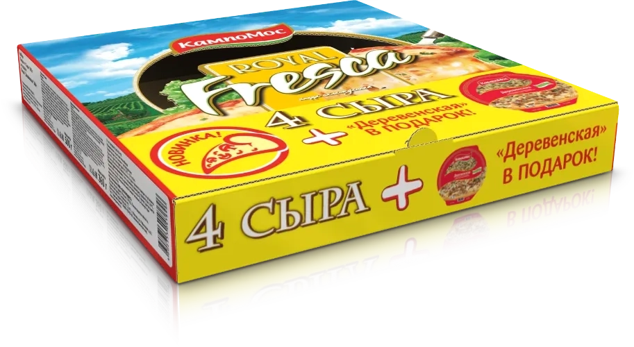 Коробка для пиццы 400*400*35 мм с окном на заказ – фото