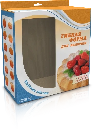 Коробка под формы для выпечки конструкции "пачка с окном" на заказ – фото