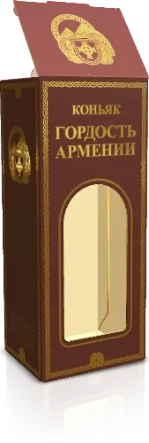 Подарочная упаковка для бутылки коньяка конструкции пачка на заказ – фото
