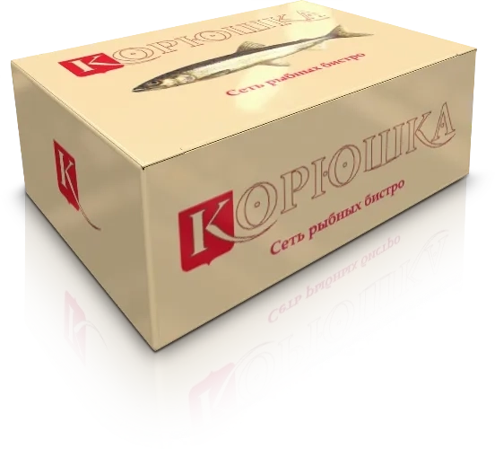 Коробка для сухой закуски "корюшка" на заказ – фото Коробка для сухой закуски "корюшка" на заказ – фото